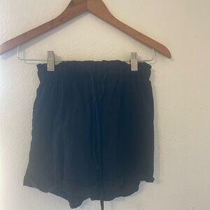 Black high rise shorts